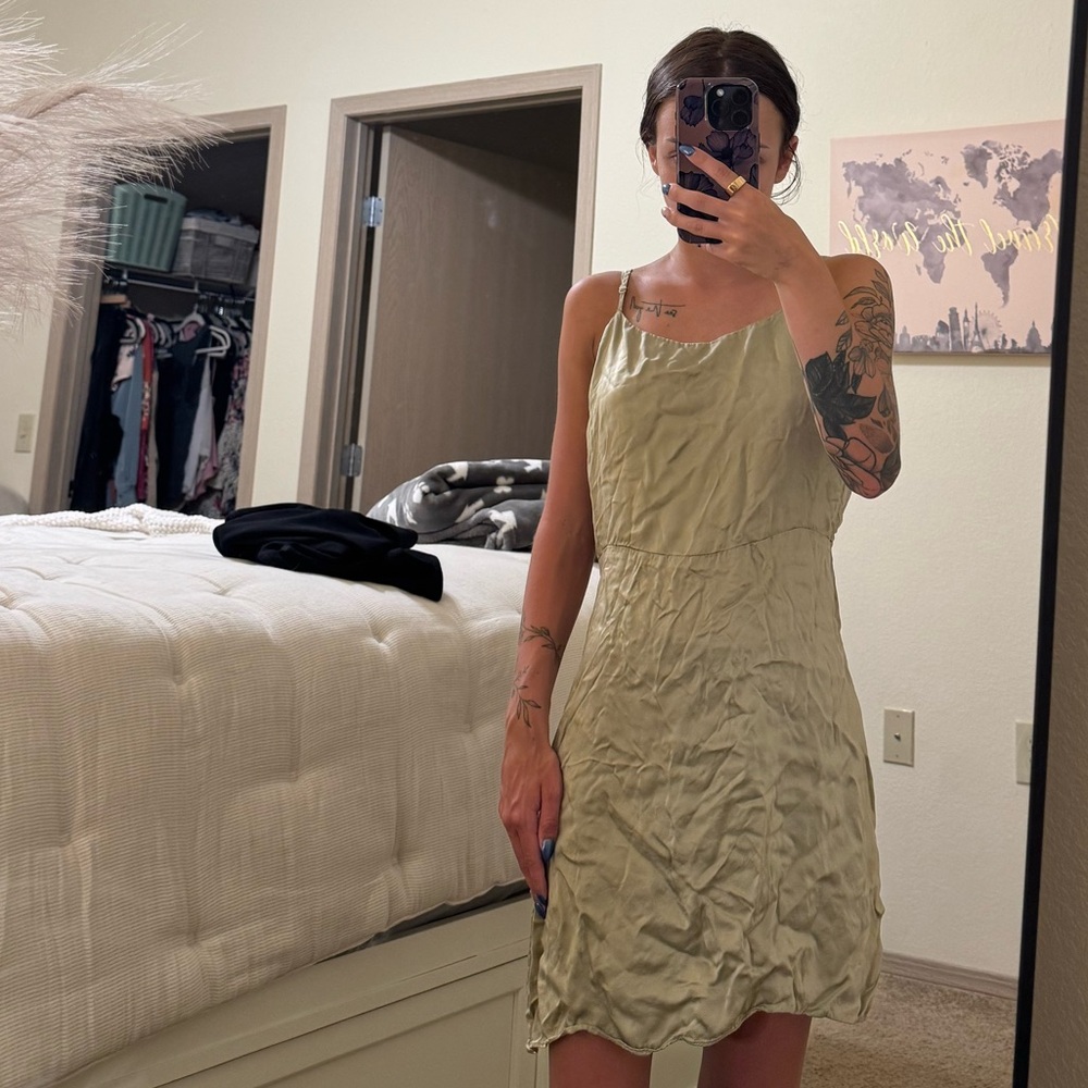 Aritzia Silk-Like Slip Dress